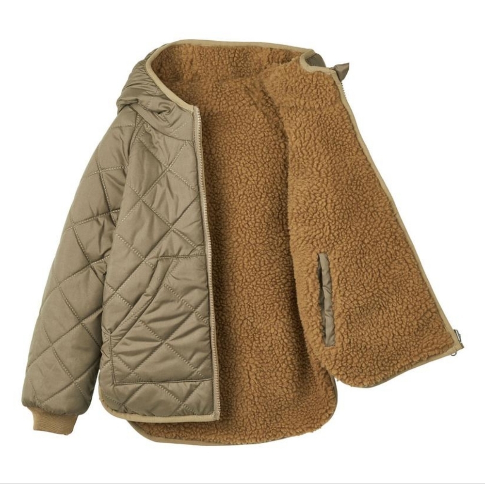 Liewood Boys Size 6 Reversible Quilted Jacket | Sherpa Lined | Denmark Brand